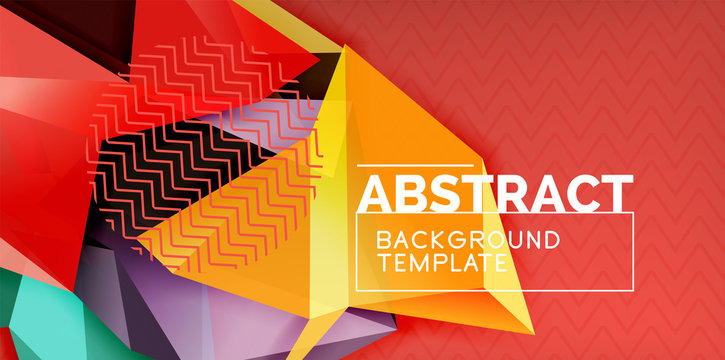 Low poly design 3d triangular shape background, mosaic abstract design template