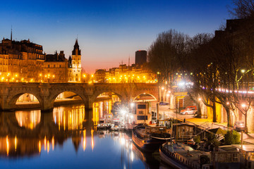 Wall Mural - Colorful morning sunrise over Paris, France