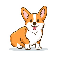 Wall Mural - Funny orange welsh corgi