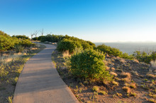 Paved Trail At Geologic Overlook In Mesa Verde National Park At Sunrise