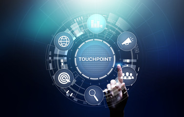 Touchpoint. Business strategy advertising and marketing concept.