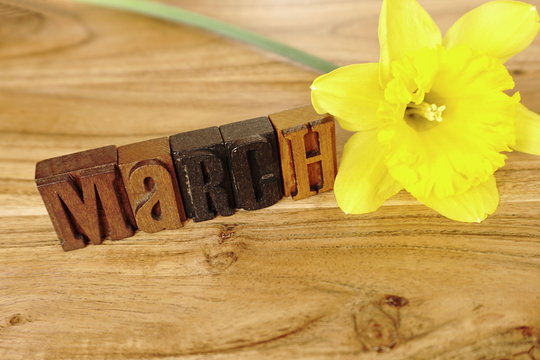 Month March - Letterpress Letters