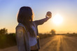 © Sergio - pretty young girl with hat on sunset