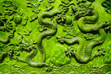 Fototapeta Fototapety z końmi - Beautiful jade stone with dragon carved