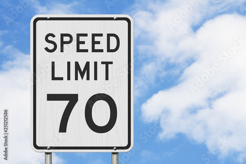 Fotografía US 70 mph Speed Limit sign