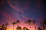 Fototapeta Zachód słońca - tropical sunset on the beach