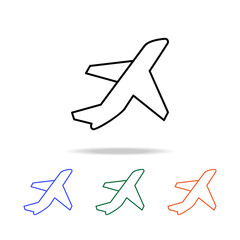 Poster - aircraft icon. Elements of simple web icon in multi color. Premium quality graphic design icon. Simple icon for websites, web design, mobile app, info graphics