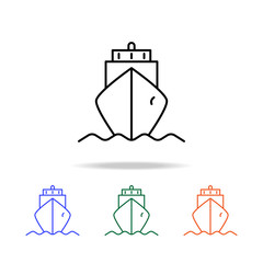 Poster - ship icon. Elements of simple web icon in multi color. Premium quality graphic design icon. Simple icon for websites, web design, mobile app, info graphics
