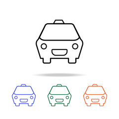Poster - Taxi icon. Elements of simple web icon in multi color. Premium quality graphic design icon. Simple icon for websites, web design, mobile app, info graphics