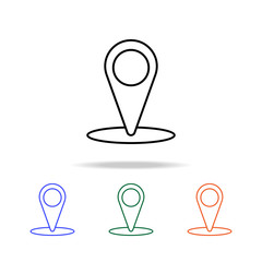Poster - pin icon. Elements of simple web icon in multi color. Premium quality graphic design icon. Simple icon for websites, web design, mobile app, info graphics