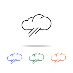 Poster - cloud with rain icon. Elements of simple web icon in multi color. Premium quality graphic design icon. Simple icon for websites, web design, mobile app, info graphics