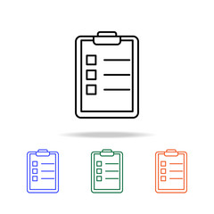 Poster - checklist icon. Elements of simple web icon in multi color. Premium quality graphic design icon. Simple icon for websites, web design, mobile app, info graphics