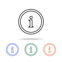 Poster - information button icon. Elements of simple web icon in multi color. Premium quality graphic design icon. Simple icon for websites, web design, mobile app, info graphics
