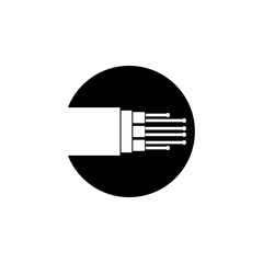 Poster - fiber optic cable icon. Element of internet connection icon. Premium quality graphic design icon. Signs and symbols collection icon for websites, web design, mobile app