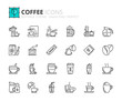 © spiral media - Outline icons about coffee