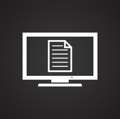 Fototapete - TV icon on black background for graphic and web design, Modern simple vector sign. Internet concept. Trendy symbol for website design web button or mobile app