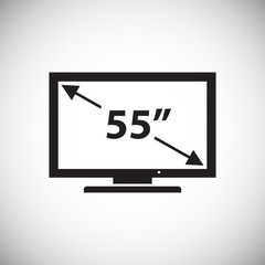 Fototapete - TV icon on white background for graphic and web design, Modern simple vector sign. Internet concept. Trendy symbol for website design web button or mobile app