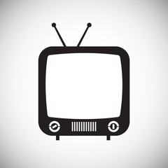 Fototapete - TV icon on white background for graphic and web design, Modern simple vector sign. Internet concept. Trendy symbol for website design web button or mobile app