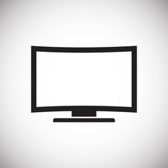 Fototapete - TV icon on white background for graphic and web design, Modern simple vector sign. Internet concept. Trendy symbol for website design web button or mobile app
