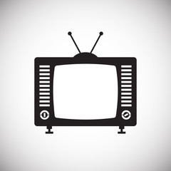 Fototapete - TV icon on white background for graphic and web design, Modern simple vector sign. Internet concept. Trendy symbol for website design web button or mobile app
