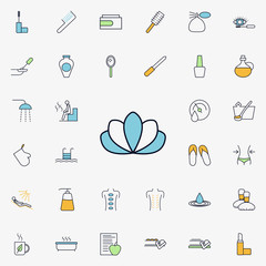 Poster - lotus outline icon. spa icons universal set for web and mobile