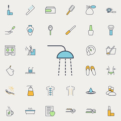 Poster - shower outline icon. spa icons universal set for web and mobile