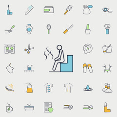 Poster - sauna outline icon. spa icons universal set for web and mobile