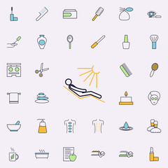 Poster - tan outline icon. spa icons universal set for web and mobile