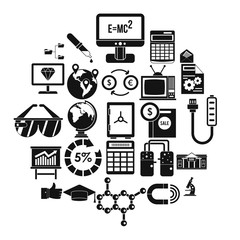 Poster - Startup icons set. Simple set of 25 startup icons for web isolated on white background