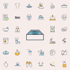 Poster - bath outline icon. spa icons universal set for web and mobile