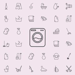 Poster - washing machine icon. Cleaning icons universal set for web and mobile
