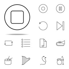 Poster - stop sign icon. Music icons universal set for web and mobile