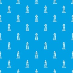 Sticker - Lighthouse pattern vector seamless blue repeat for any use
