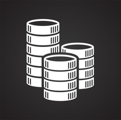 Fototapete - Coin icons set on white background for graphic and web design, Modern simple vector sign. Internet concept. Trendy symbol for website design web button or mobile app