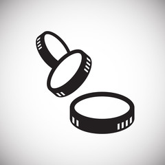 Fototapete - Coin icons set on white background for graphic and web design, Modern simple vector sign. Internet concept. Trendy symbol for website design web button or mobile app