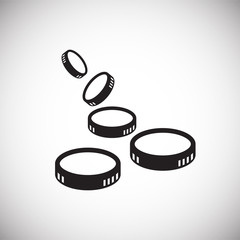 Fototapete - Coin icons set on white background for graphic and web design, Modern simple vector sign. Internet concept. Trendy symbol for website design web button or mobile app