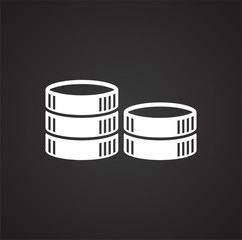 Fototapete - Coin icons set on white background for graphic and web design, Modern simple vector sign. Internet concept. Trendy symbol for website design web button or mobile app