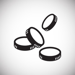 Fototapete - Coin icons set on white background for graphic and web design, Modern simple vector sign. Internet concept. Trendy symbol for website design web button or mobile app