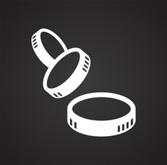 Fototapete - Coin icons set on white background for graphic and web design, Modern simple vector sign. Internet concept. Trendy symbol for website design web button or mobile app