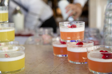 Drink and wedding cocktails yellow and orange