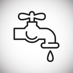 Poster - Water valve line icon on white background for graphic and web design, Modern simple vector sign. Internet concept. Trendy symbol for website design web button or mobile app