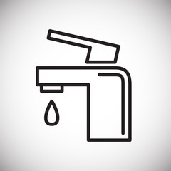 Poster - Water valve line icon on white background for graphic and web design, Modern simple vector sign. Internet concept. Trendy symbol for website design web button or mobile app