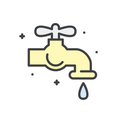Poster - Water valve line icon on white background for graphic and web design, Modern simple vector sign. Internet concept. Trendy symbol for website design web button or mobile app