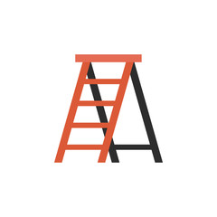 Poster - equipment, ladder, stepladder icon. Element of color construction icon. Premium quality graphic design icon. Signs and symbols collection icon for websites, web design, mobile app