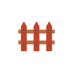 Poster - fence, palisade, wood icon. Element of color construction icon. Premium quality graphic design icon. Signs and symbols collection icon for websites, web design, mobile app