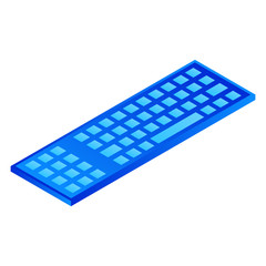 Poster - Computer keyboard icon. Isometric of computer keyboard vector icon for web design isolated on white background