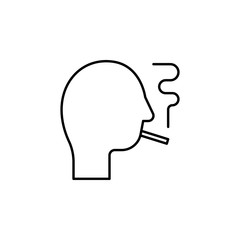 Poster - smoking, smoker, cigars, user icon. Element of quit smoking for mobile concept and web apps icon. Thin line icon for website design and development, app development