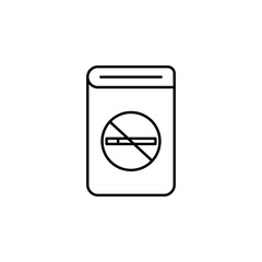 Poster - no smoking, warming, book, prohibition icon. Element of quit smoking for mobile concept and web apps icon. Thin line icon for website design and development, app development