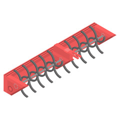Poster - Cultivator machinery icon. Isometric of cultivator machinery vector icon for web design isolated on white background