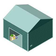 Poster - Garage icon. Isometric of garage vector icon for web design isolated on white background